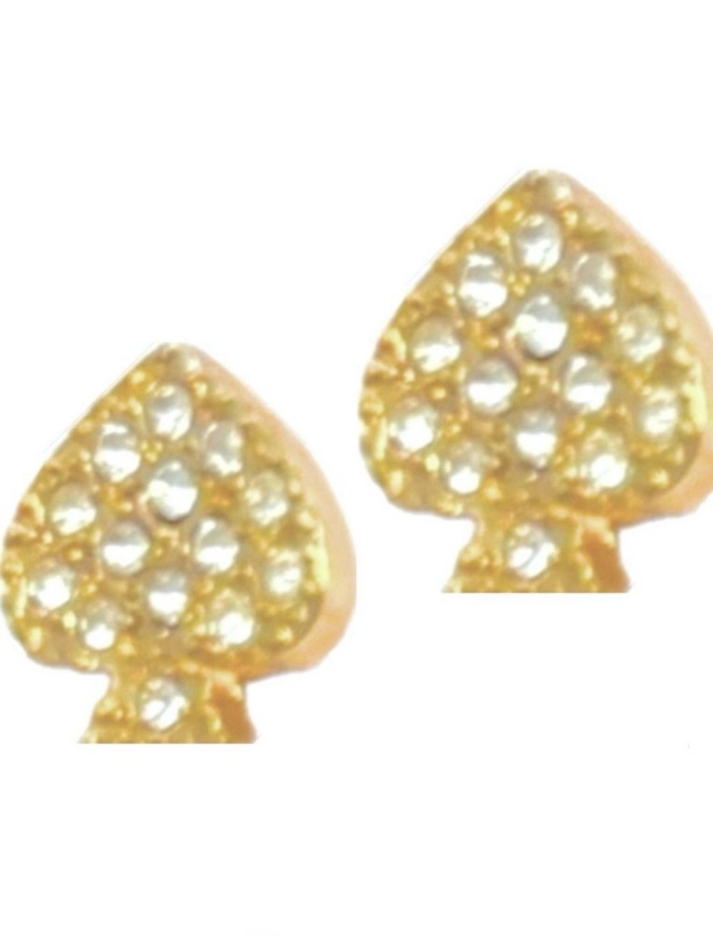 KATE SPADE NEW YORK ♠️ GOLD PAVÉ LOGO STUD EARRINGS